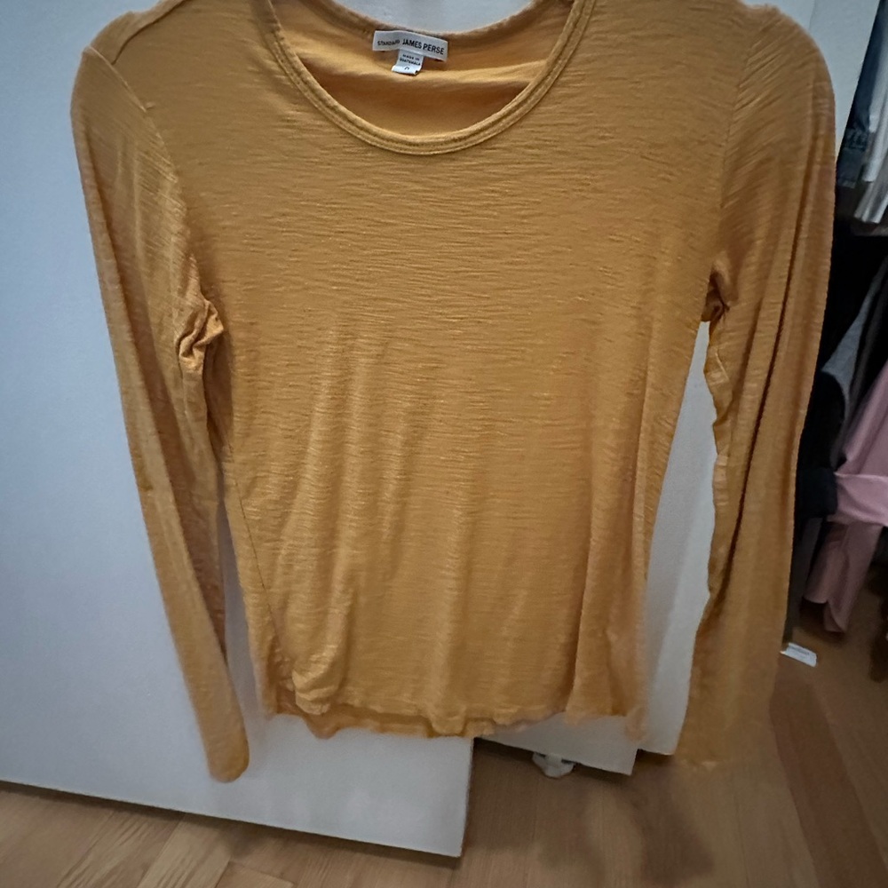 James Perse Golden Long Sleeve Top